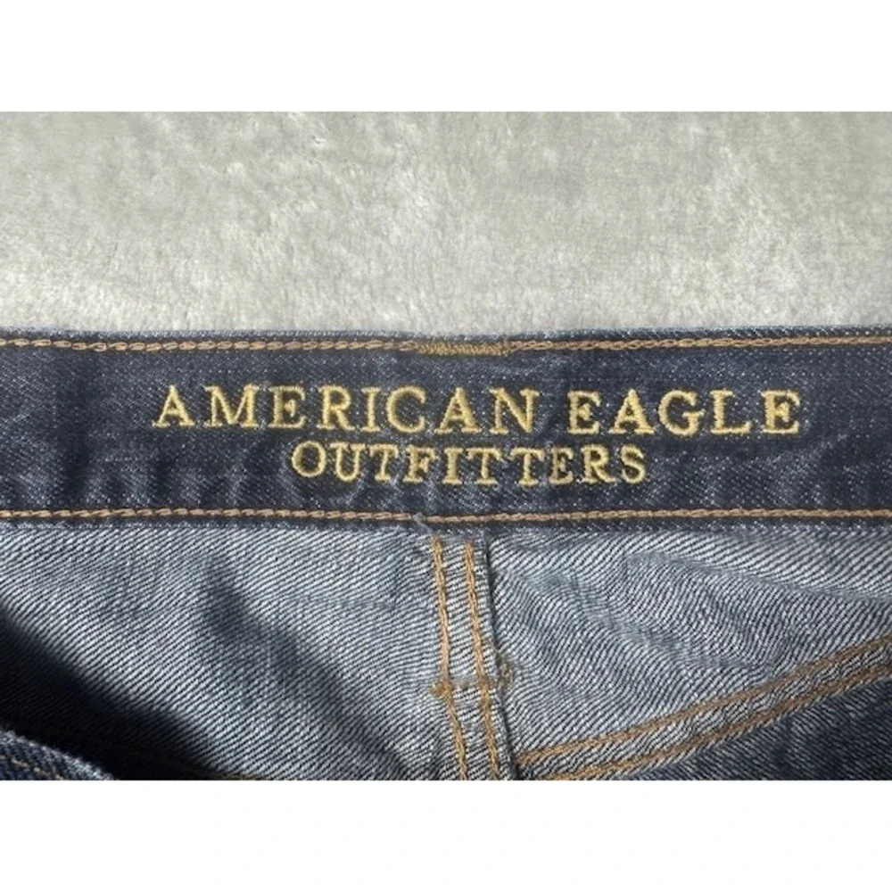 American Eagle Jeans Men 31x32 Relaxed Straight Dark Wash Denim Blue 100% Cotton